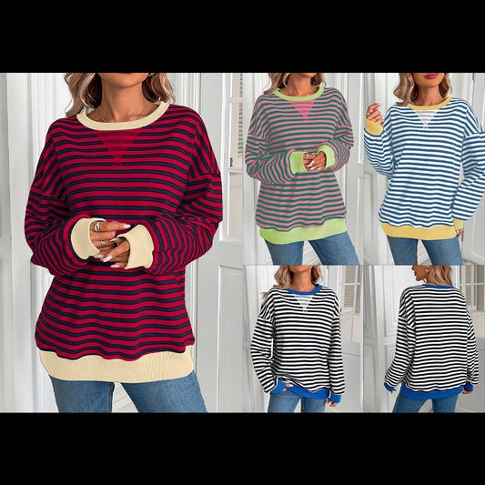 Pull femme rayé avec coupe décontractée Chic und Stil
