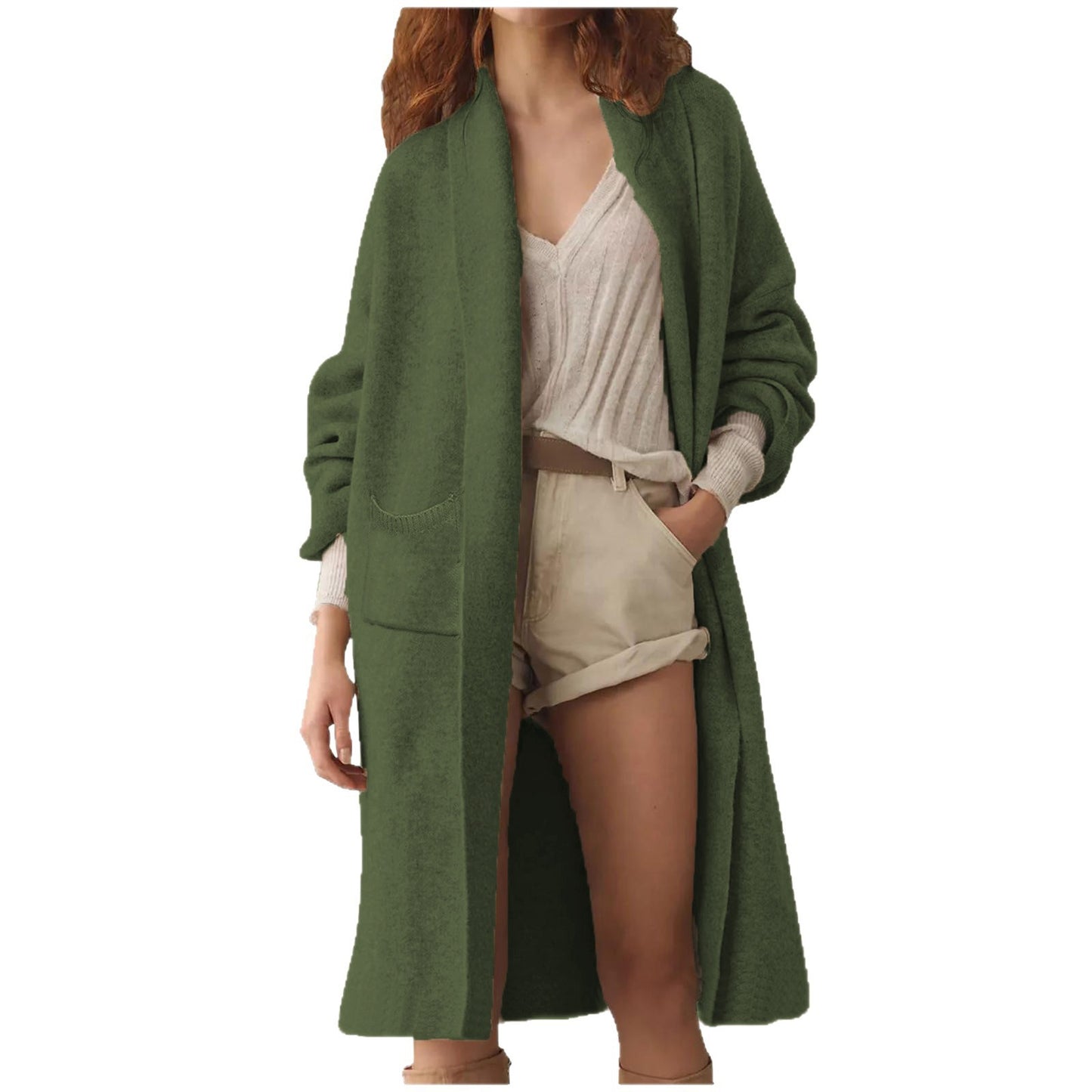 Dames Cardigan Douillet Plus Long Chic und Stil