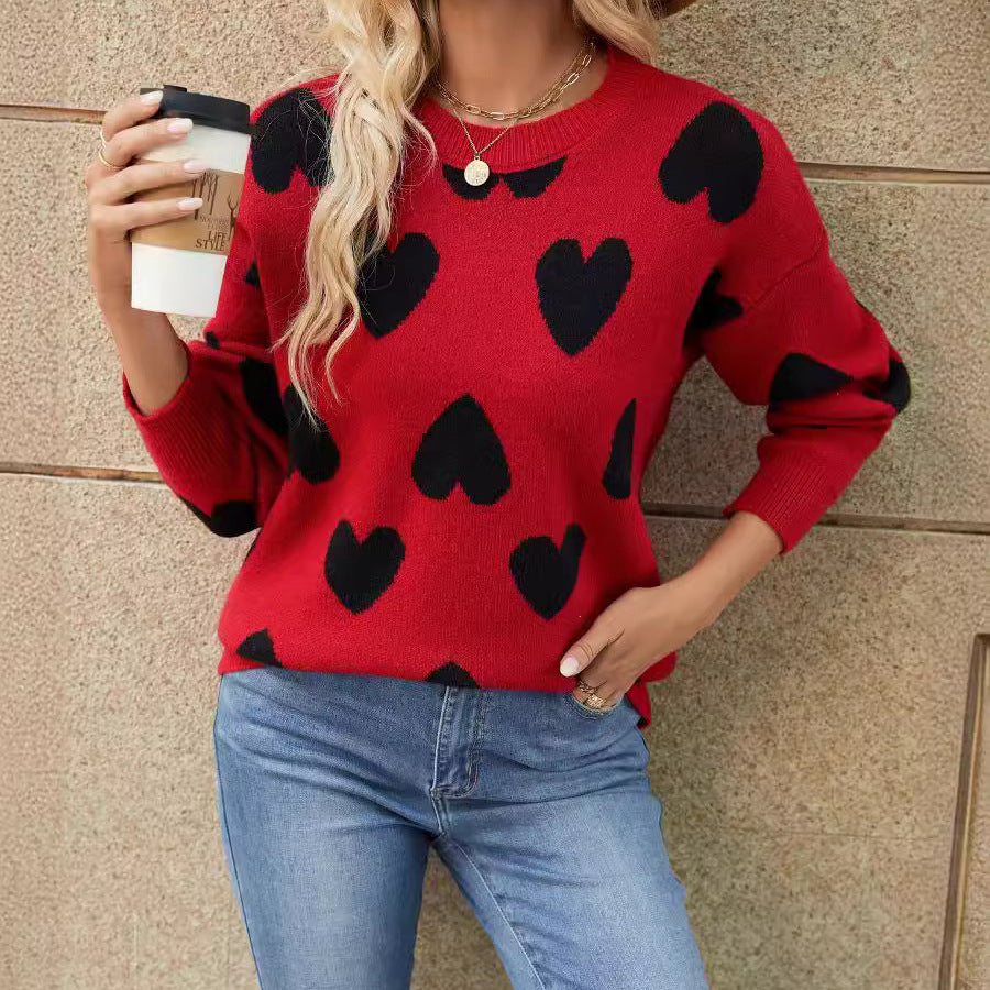Pull femme avec motif cœur Chic und Stil