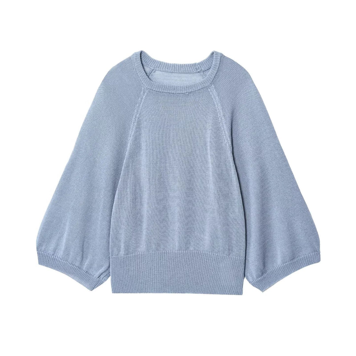 Pull femme décontracté avec manches larges et taille élastique Chic und Stil