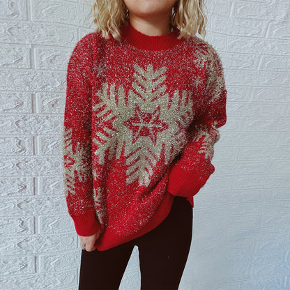 Pull femme de Noël avec un design scintillant festif et une coupe confortable Chic und Stil