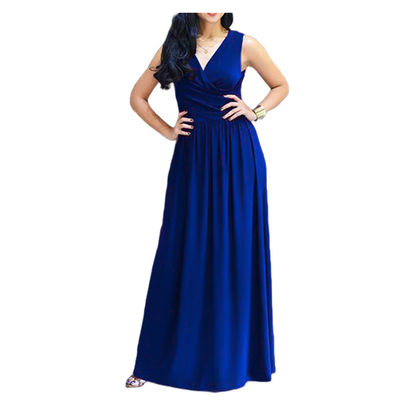 Robe maxi élégante pour femmes avec design enveloppant et coupe fluide Chic und Stil