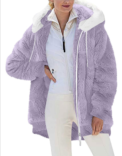 Dames Élégante parka d'hiver oversized avec polaire douillette Chic und Stil