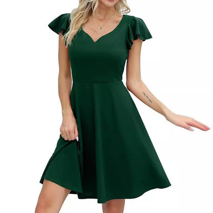 Robe A-ligne femme avec détails volants Chic und Stil