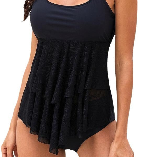 Dames Haut de bain à volants fluide et ensemble de slip Chic und Stil