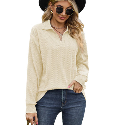 Pull décontracté femme avec motif de câble texturé Chic und Stil
