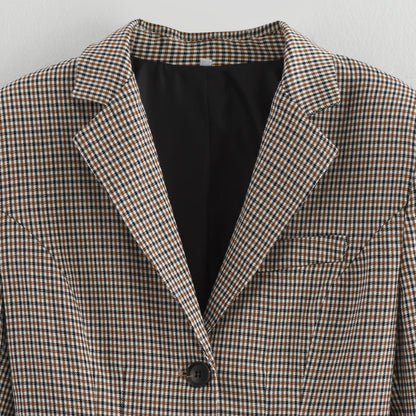 Dames blazer à carreaux Chic und Stil
