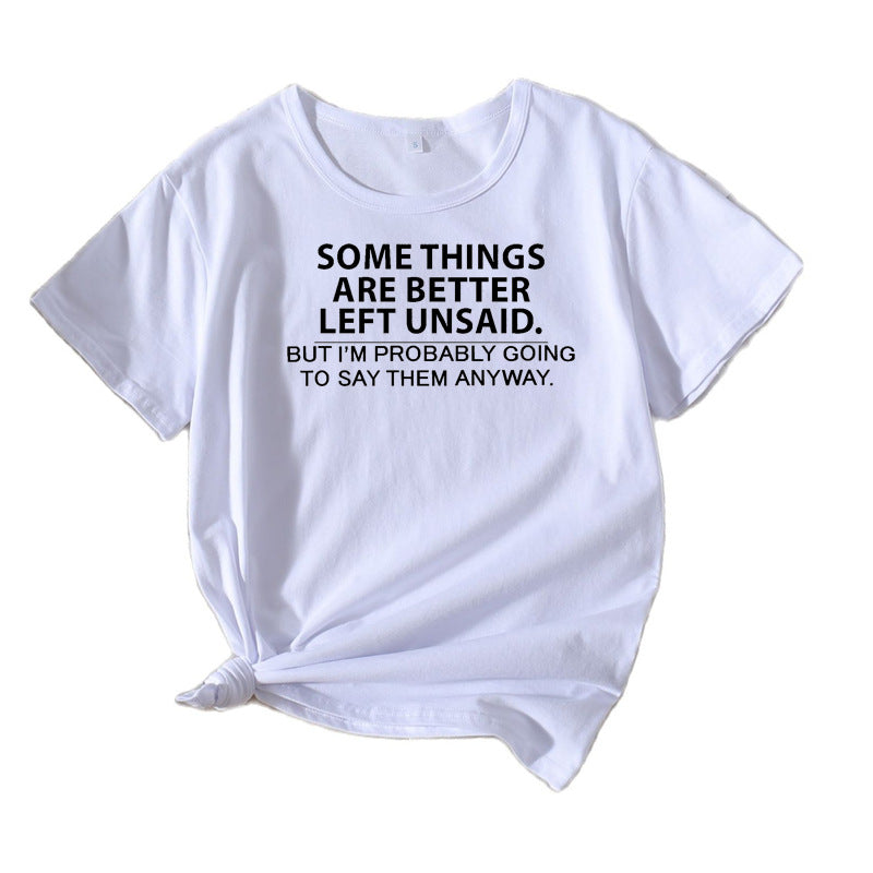 Dames Casual Explicite Citation T-shirt Chic und Stil