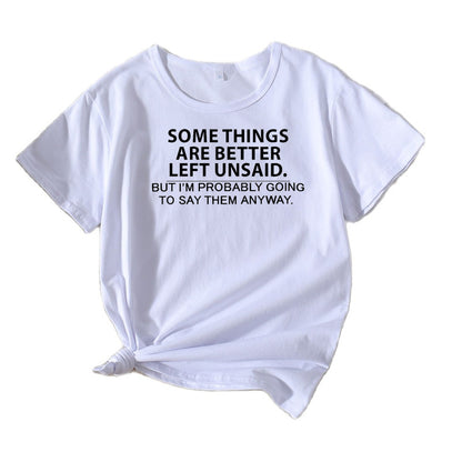 Dames Casual Explicite Citation T-shirt Chic und Stil