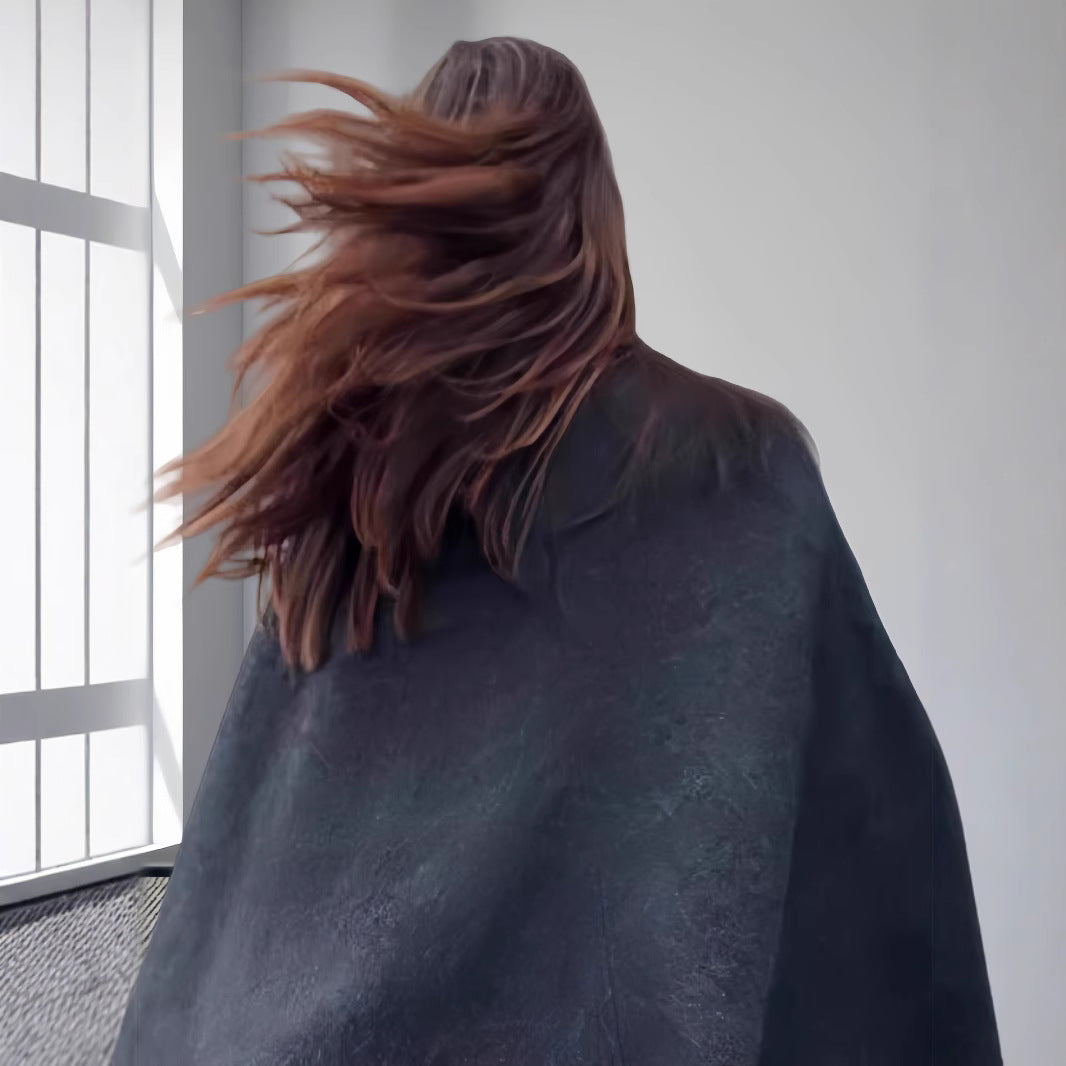 Dames élégante cape à capuche Chic und Stil