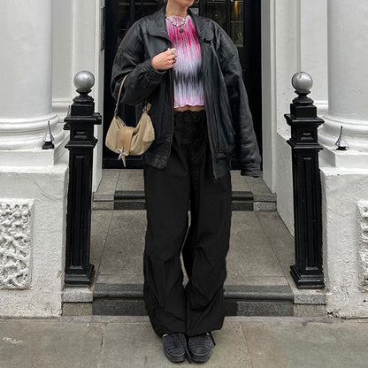 Loose cargo pants for women with elastic waist and practical pocket design Chic und Stil