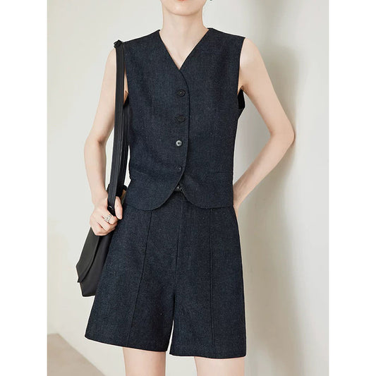 Gilet en denim ajusté pour femmes Chic und Stil
