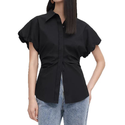 Haut à manches courtes pour femmes avec détail de taille cintrée Chic und Stil