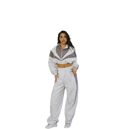 Ensemble de vestes et pantalons sportives pour femmes avec éléments contrastants et coupe confortable Chic und Stil