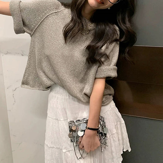 Pull en tricot texturé confortable pour femmes Chic und Stil