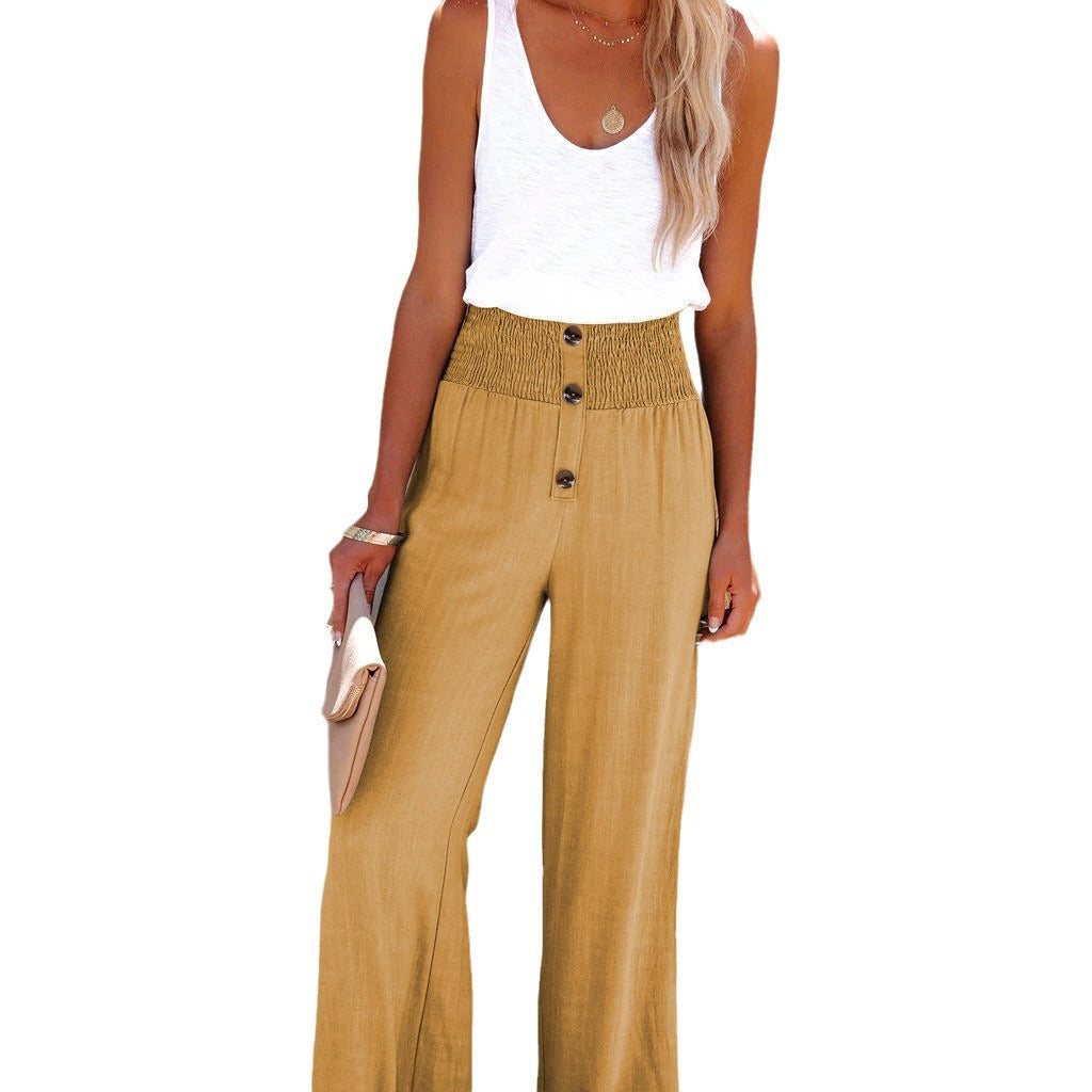 Wide leg palazzo pants for women with elastic waistband Chic and Style