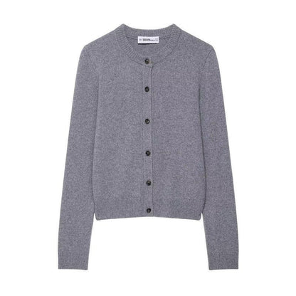 Women cardigan with full button placket and fine texture Chic and Style