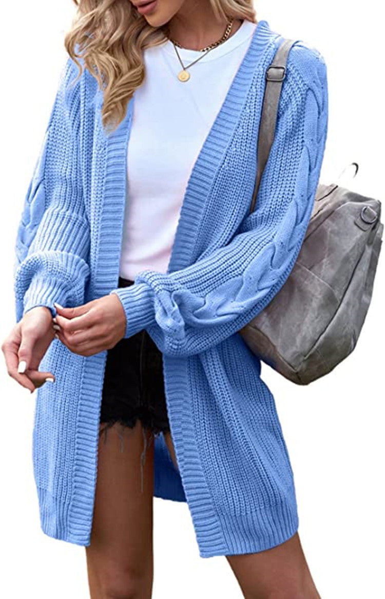 Dames gros tricot kimono cardigan avec des manches oversized décontractées Chic und Stil
