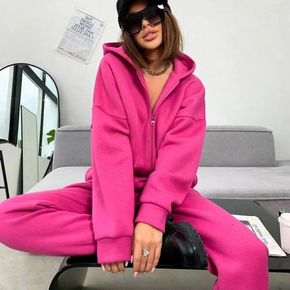 Women's comfortable and stylish hoodie jumpsuit Chic und Stil