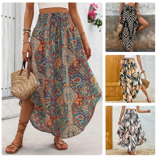 Dames jupe maxi élégante avec motif chevron moderne Chic und Stil