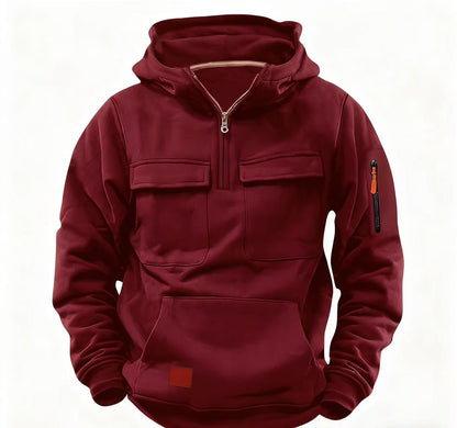 Functional hooded jacket for men with zipper and practical pockets Chic und Stil