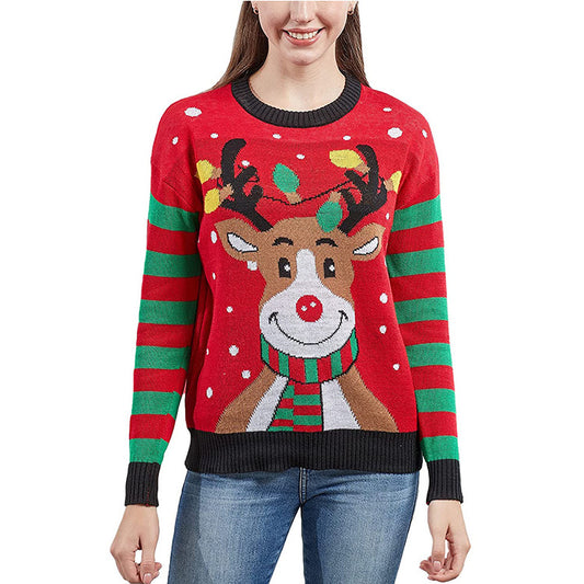 Pull de Noël pour femmes avec motif de renne festif et coupe confortable Chic und Stil