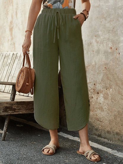Wide linen pants for ladies Chic and Style
