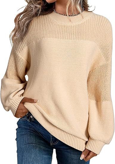 Pull en tricot à la mode pour femmes avec épaules dépassantes et coupe décontractée Chic und Stil