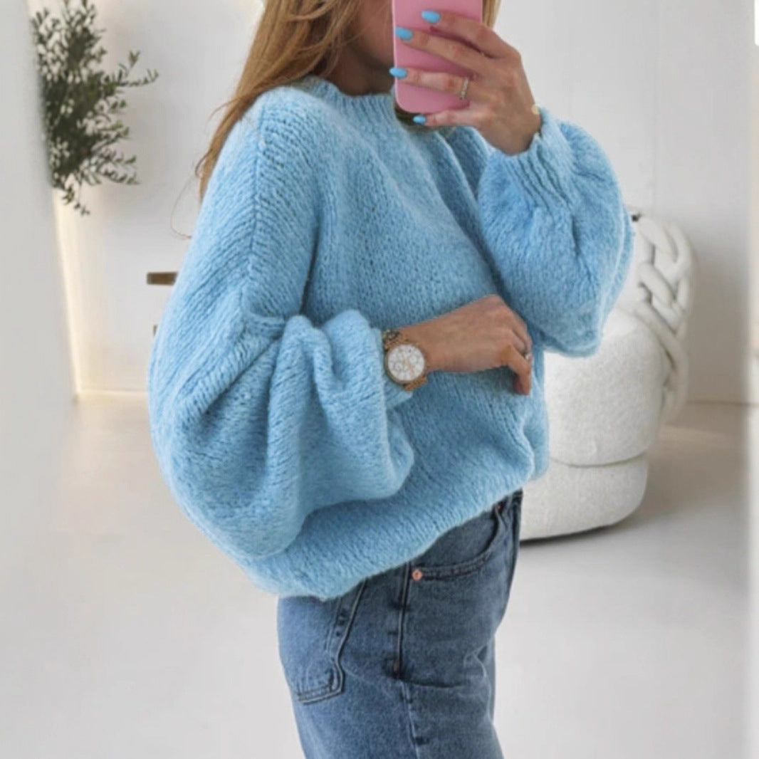 Pull femme douillet avec des manches volumineuses et un design texturé Chic und Stil