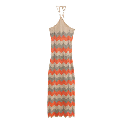 Robe maxi pour femmes avec un motif zigzag raffiné Chic und Stil