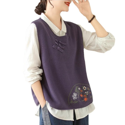Pull en tricot pour femmes avec broderie décorative Chic und Stil