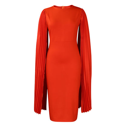 Femme Robe élégante avec des manches plissées raffinées et une coupe cintrée Chic und Stil