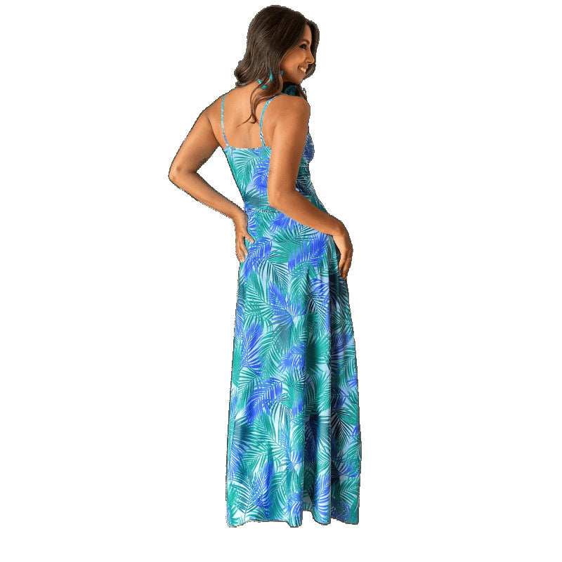 Robe Maxi Fleurs Femme avec design élégant à enrouler Chic und Stil