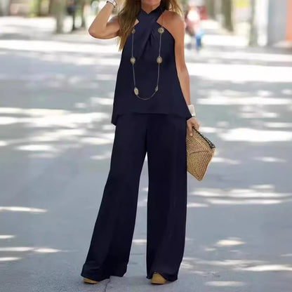 Women Elegant and airy set with wide pants Chic and Style