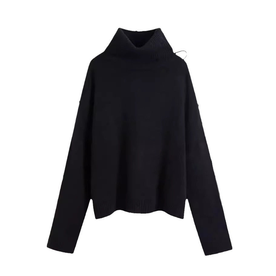 Pull en col roulé confortable pour femmes en laine de haute qualité Chic und Stil