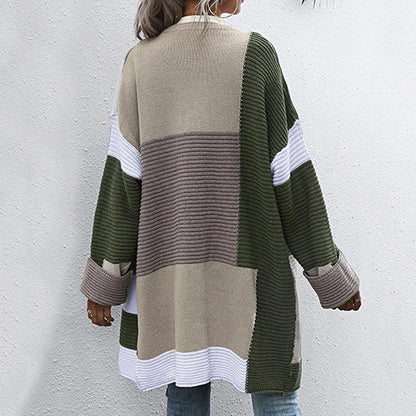 Dames cardigan à manches longues avec design en blocs tendance et coupe décontractée Chic und Stil
