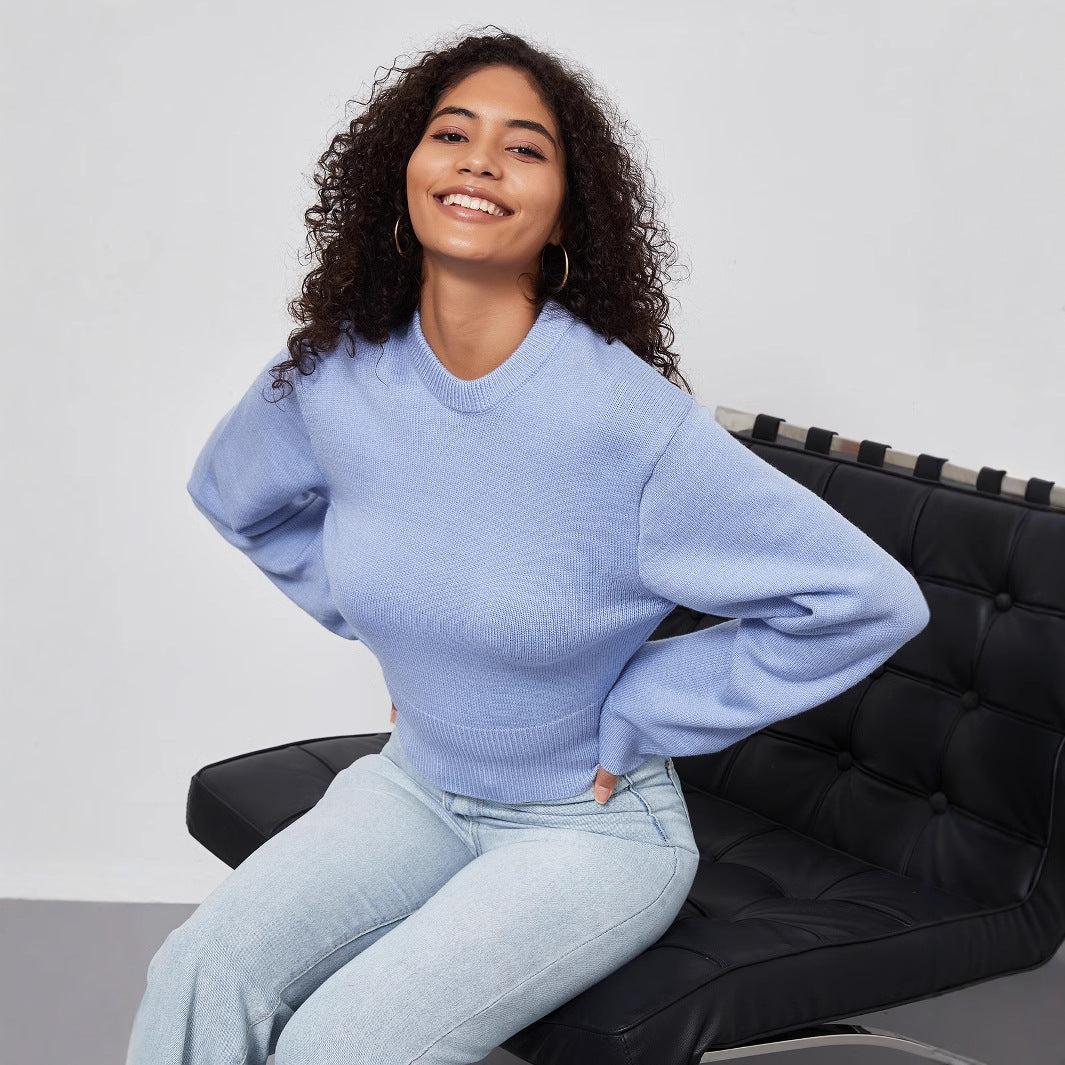 Pull féminin décontracté avec des manches évasées Chic und Stil