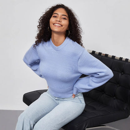 Pull féminin décontracté avec des manches évasées Chic und Stil