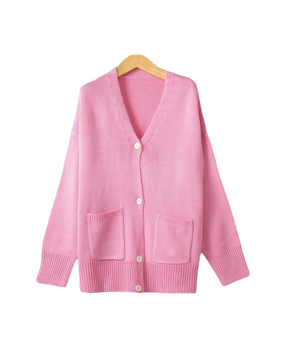 Dames Gros Tricot Cardigan avec poches pratiques et décolleté en V Chic und Stil