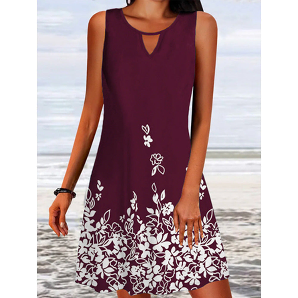 Robe été A-ligne fleurs Chic und Stil pour femmes