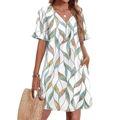 Robe décontractée en lin pour femmes Chic und Stil