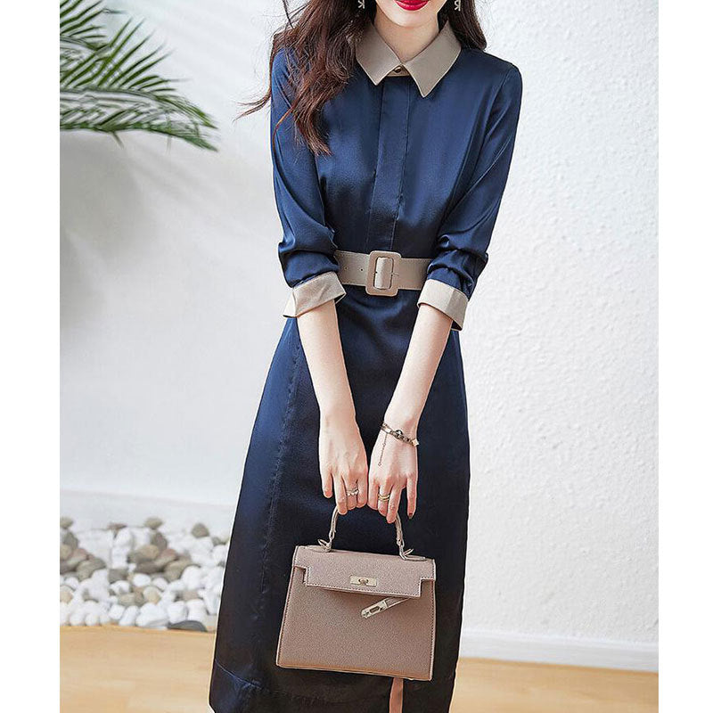 Robe chemise élégante pour femme avec ceinture Chic und Stil