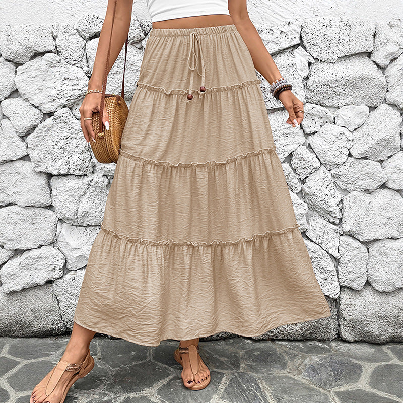 Jupe maxi fluide à volants pour dames avec taille réglable Chic und Stil