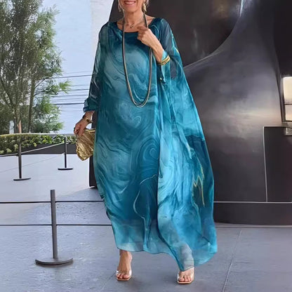 Robe kaftan fluide pour femmes avec un motif accrocheur Chic und Stil