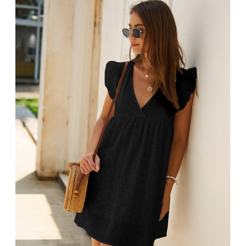Robe d'été Eyelet Broderie pour femmes Chic und Stil