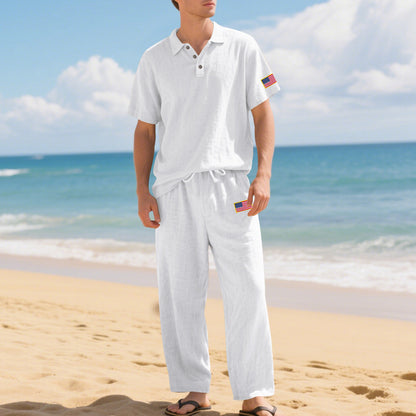 Ensemble décontracté pour hommes avec une robe de soin de haute qualité et une taille élastique Chic und Stil
