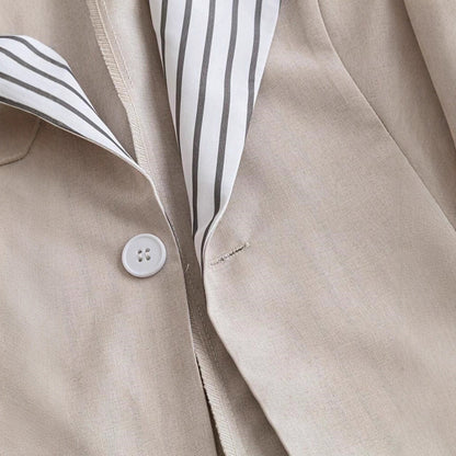 Blazer en lin élégant pour femmes avec une coupe extra large et des détails modernes Chic und Stil
