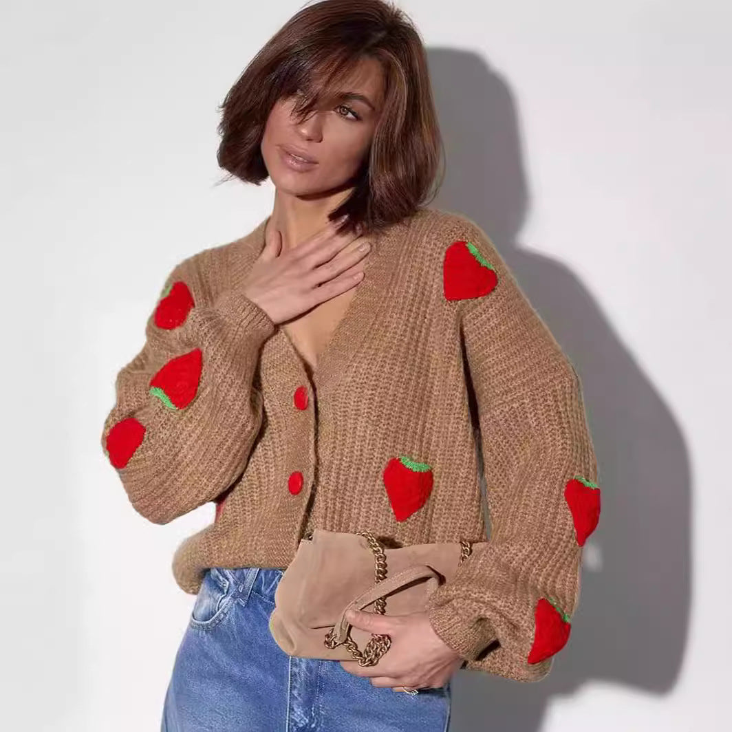 Dame cardigan avec design d'application fruitée Chic und Stil