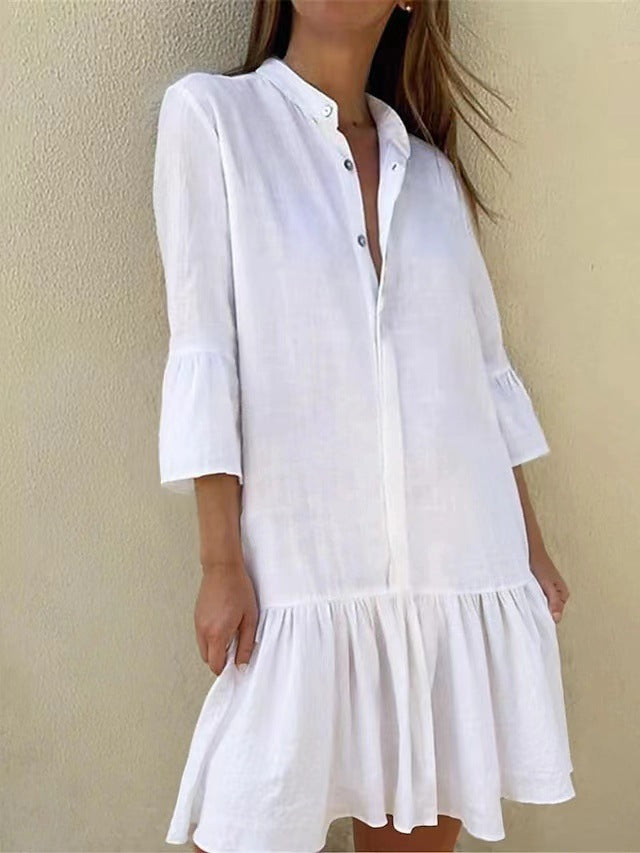 Robe chemise pour femmes avec volants Chic und Stil
