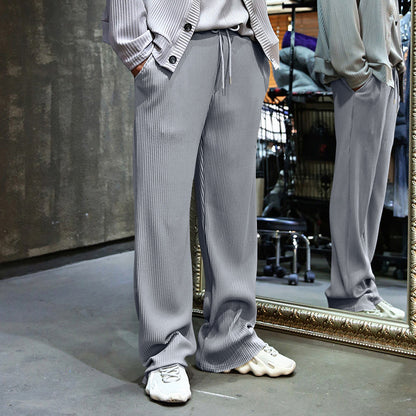 Casual striped pants for men with an elastic waistband and side pockets Chic and Style
